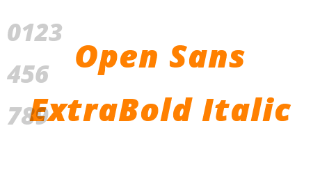 Open Sans ExtraBold Italic