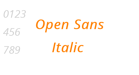Open Sans Italic
