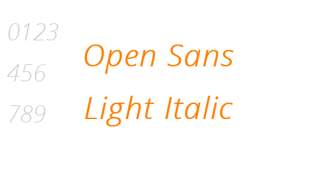 Open Sans Light Italic