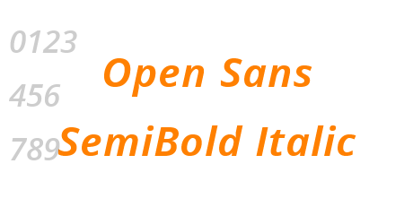 Open Sans SemiBold Italic
