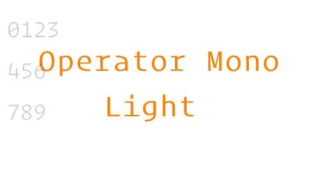 Operator Mono Light