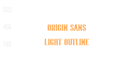 Origin Sans Light Outline