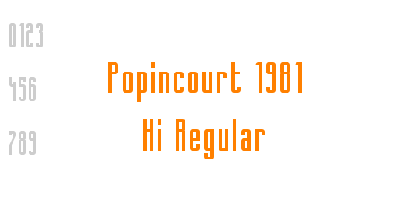 Popincourt 1981 Hi Regular