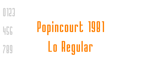 Popincourt 1981 Lo Regular