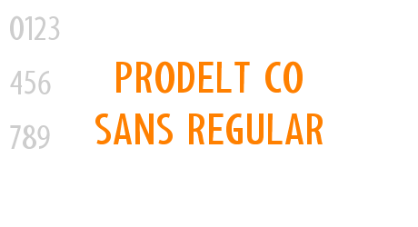 Prodelt Co Sans Regular