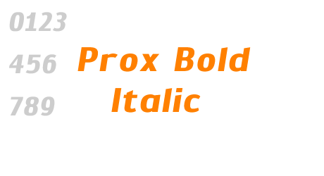 Prox Bold Italic