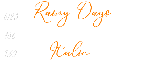 Rainy Days Italic