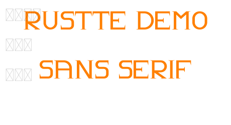 Rustte Demo Sans Serif