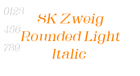 SK Zweig Rounded Light Italic