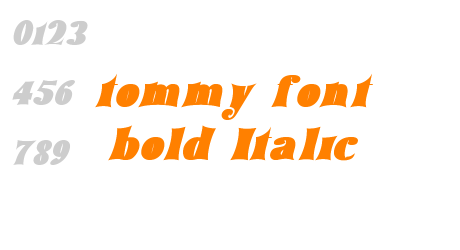 tommy font bold Italic