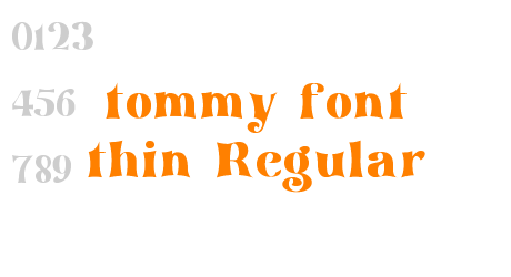 tommy font thin Regular