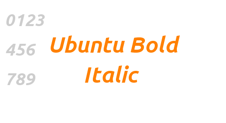 Ubuntu Bold Italic