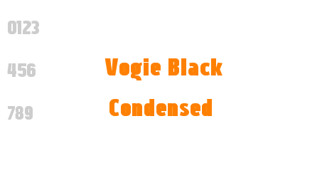 Vogie Black Condensed