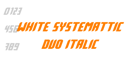 White Systemattic Duo Italic