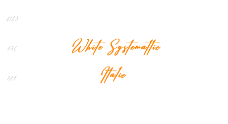 White Systemattic Italic