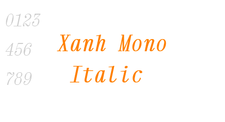 Xanh Mono Italic