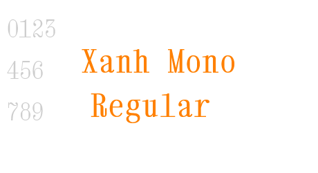 Xanh Mono Regular
