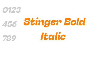 Stinger Bold Italic