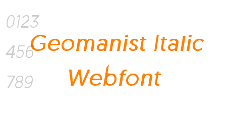 Geomanist Italic Webfont