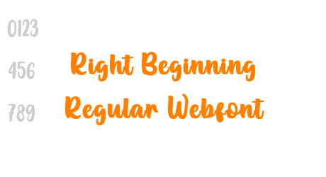 Right Beginning Regular Webfont
