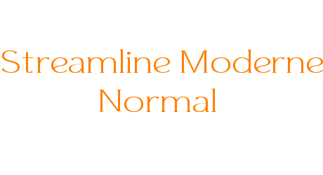 Streamline Moderne Normal