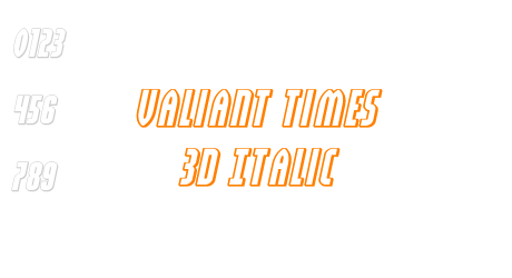 Valiant Times 3D Italic