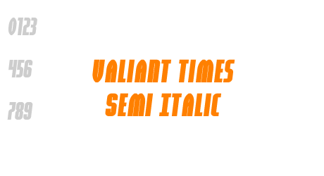 Valiant Times Semi Italic