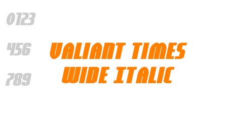 Valiant Times Wide Italic