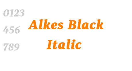 Alkes Black Italic