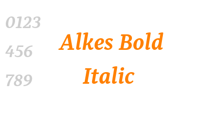 Alkes Bold Italic