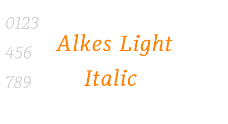 Alkes Light Italic