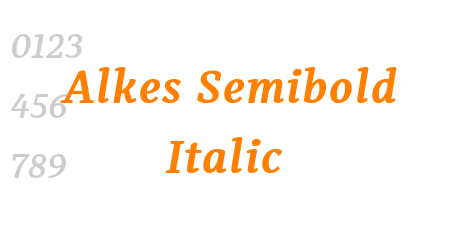 Alkes Semibold Italic