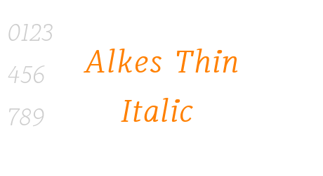Alkes Thin Italic