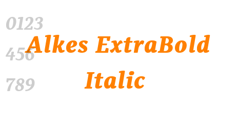 Alkes ExtraBold Italic