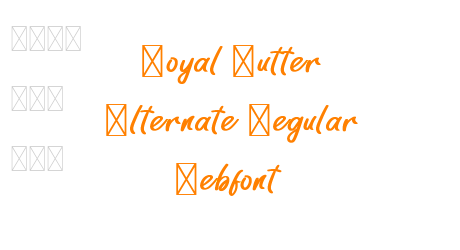 Royal Butter Alternate Regular Webfont