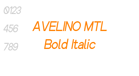 AVELINO MTL Bold Italic