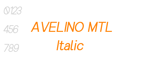 AVELINO MTL Italic