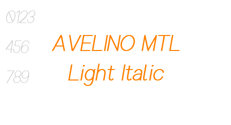 AVELINO MTL Light Italic