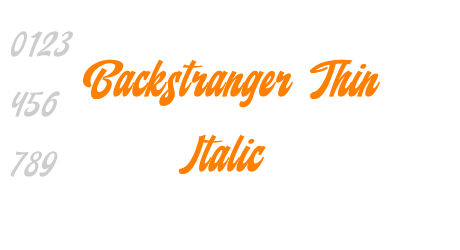 Backstranger Thin Italic