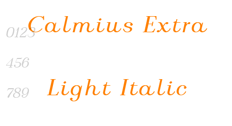 Calmius Extra Light Italic