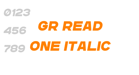 GR Read One Italic
