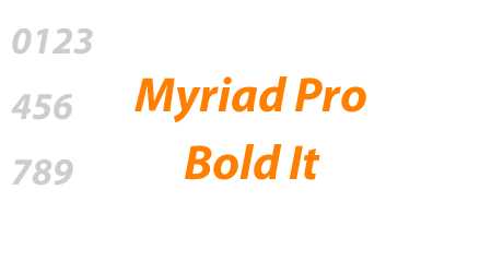 Myriad Pro Bold It