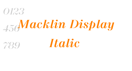 Macklin Display Italic