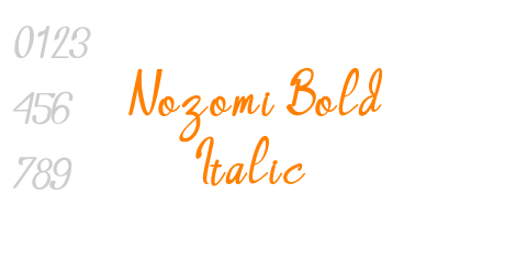 Nozomi Bold Italic