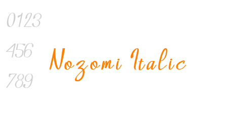 Nozomi Italic