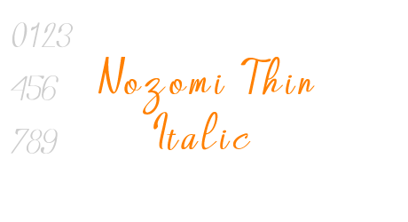 Nozomi Thin Italic