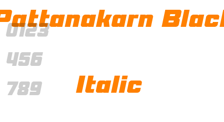 Pattanakarn Black Italic