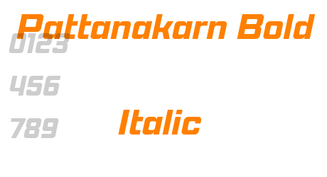 Pattanakarn Bold Italic