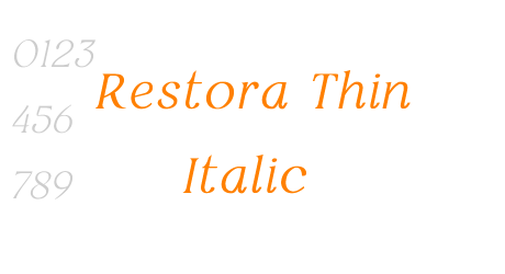 Restora Thin Italic