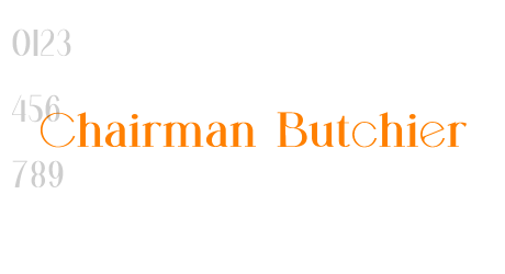 Chairman Butchier